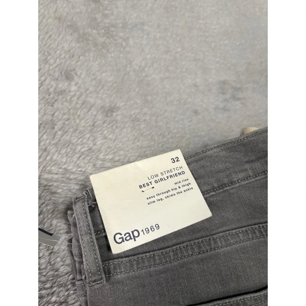 New Gap 1969‎ Women's Best Girlfriend Gray Jeans Low Stretch Size 32 Pants